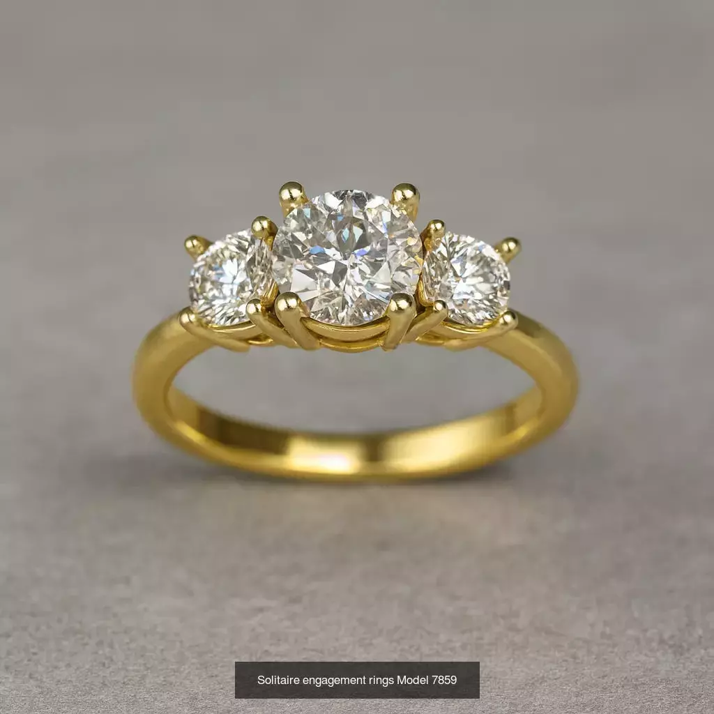 Solitaire engagement rings 3D Model Collection_73