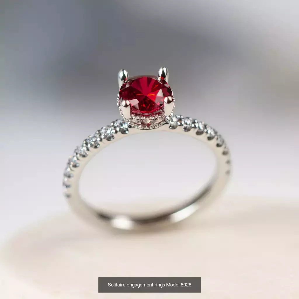 Solitaire engagement rings 3D Model Collection_136