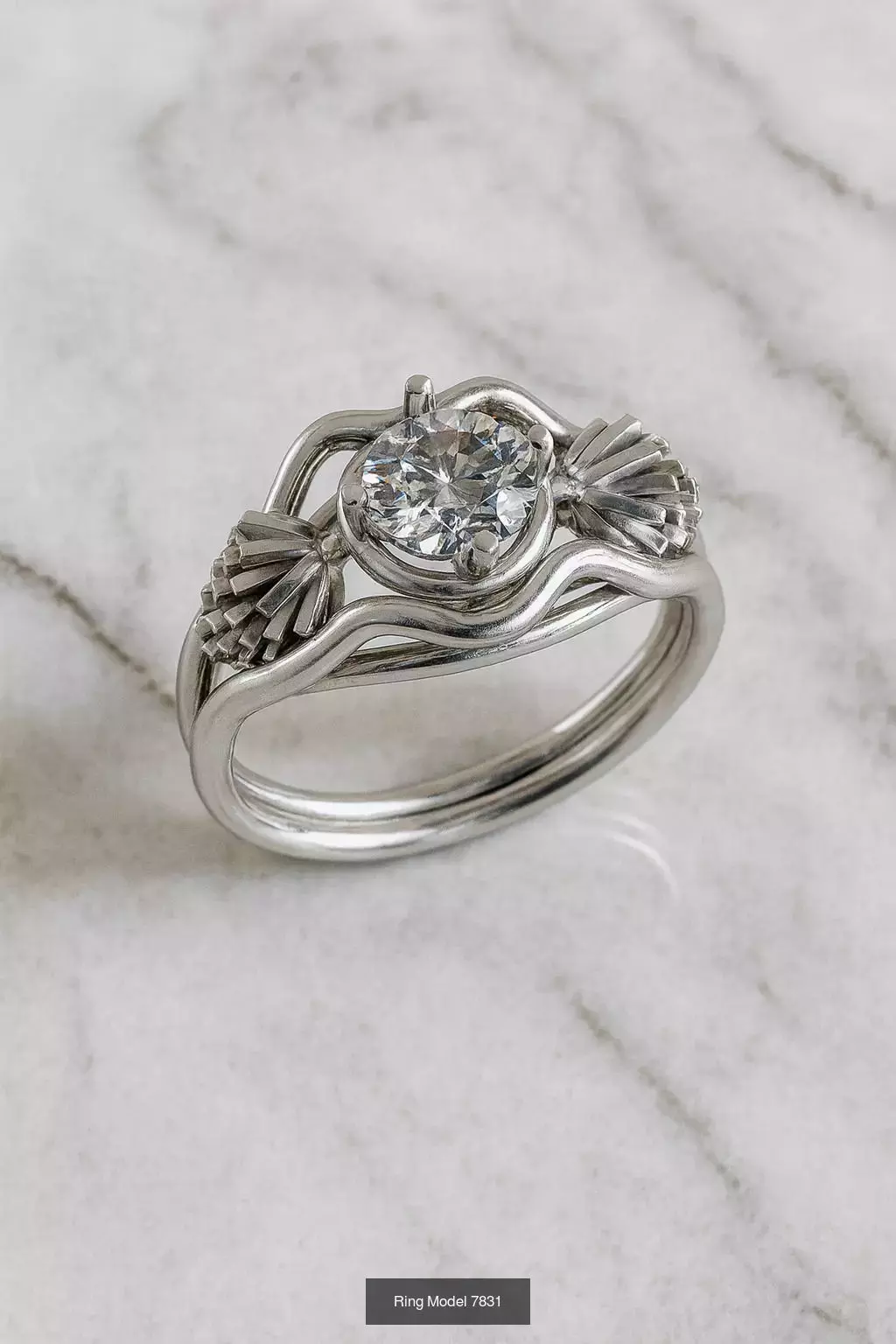 Solitaire engagement rings 3D Model Collection_44