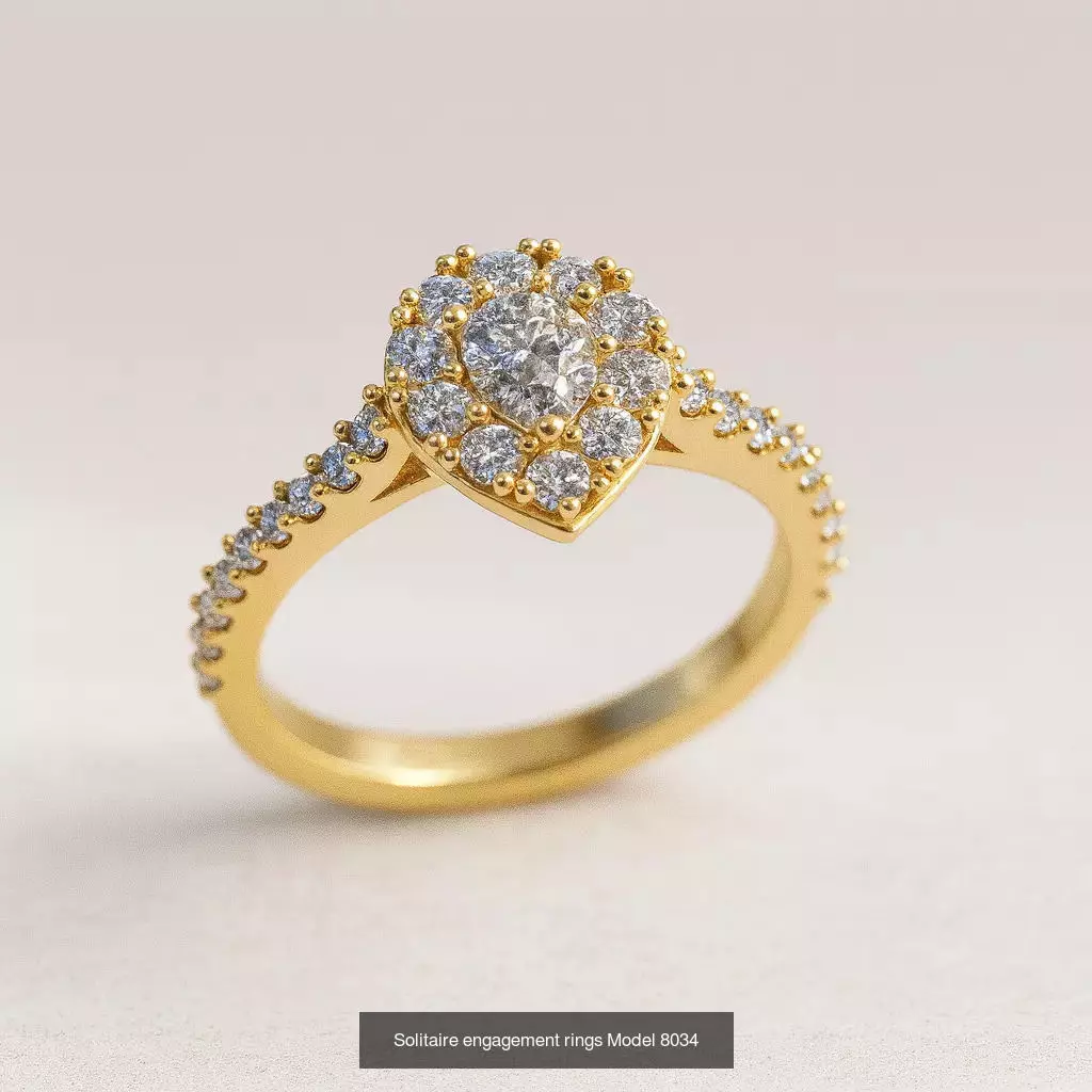 Solitaire engagement rings 3D Model Collection_132