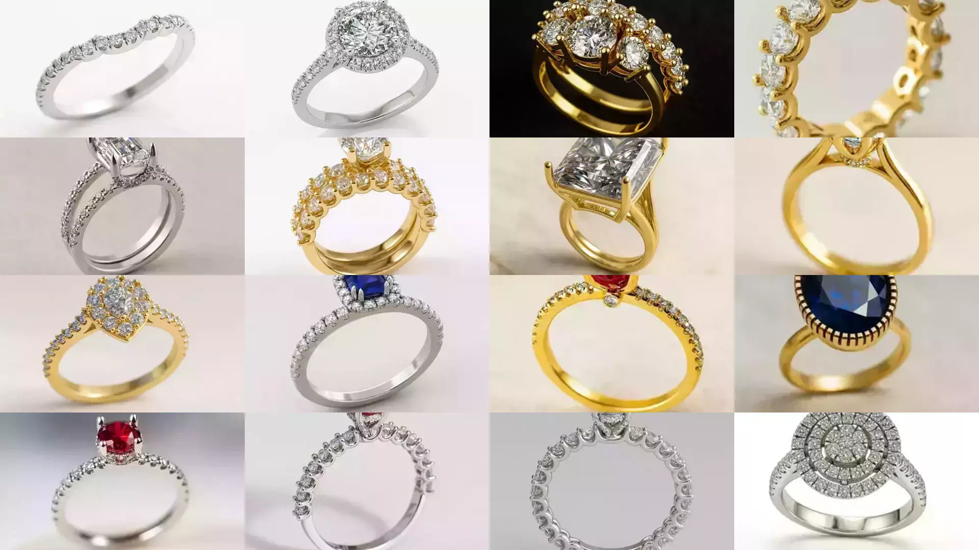 Solitaire engagement rings 3D Model Collection_19