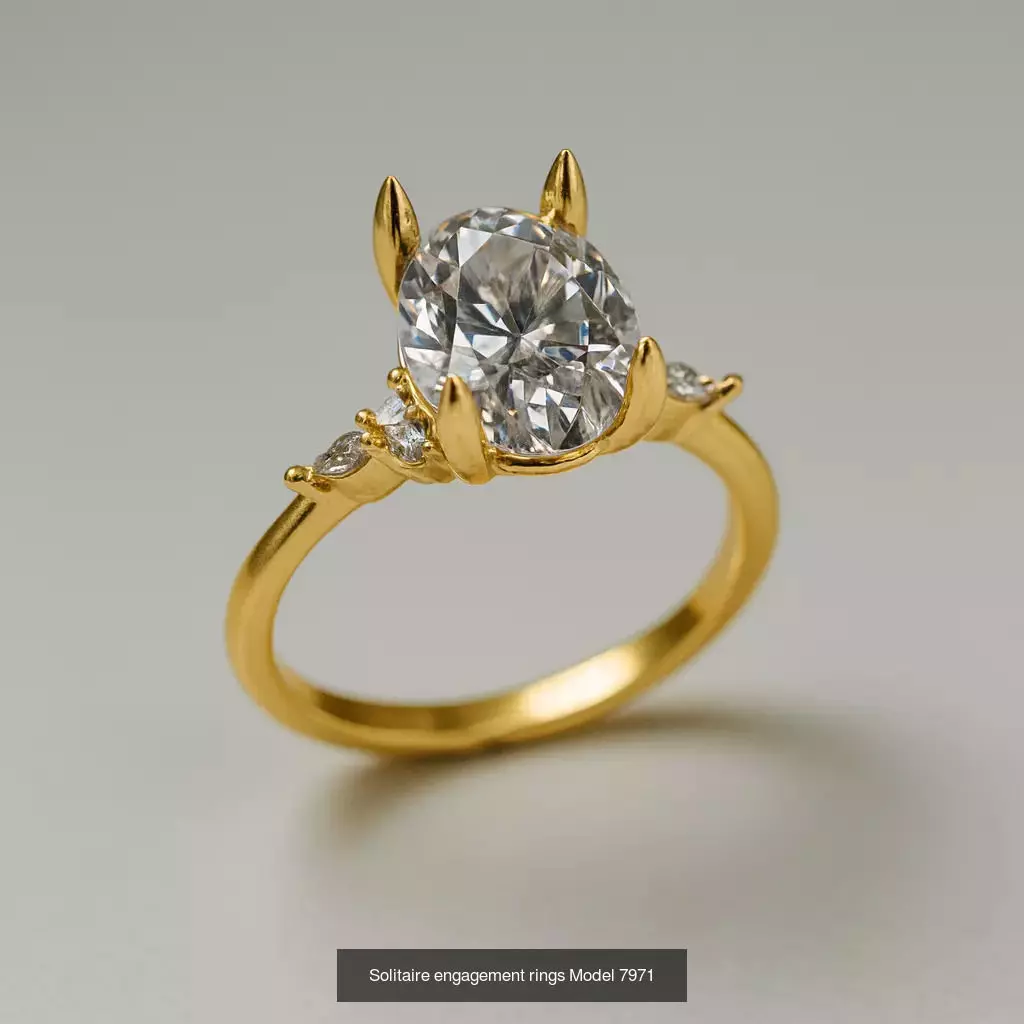 Solitaire engagement rings 3D Model Collection_113