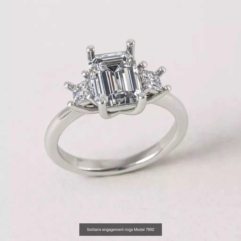 Solitaire engagement rings 3D Model Collection_102