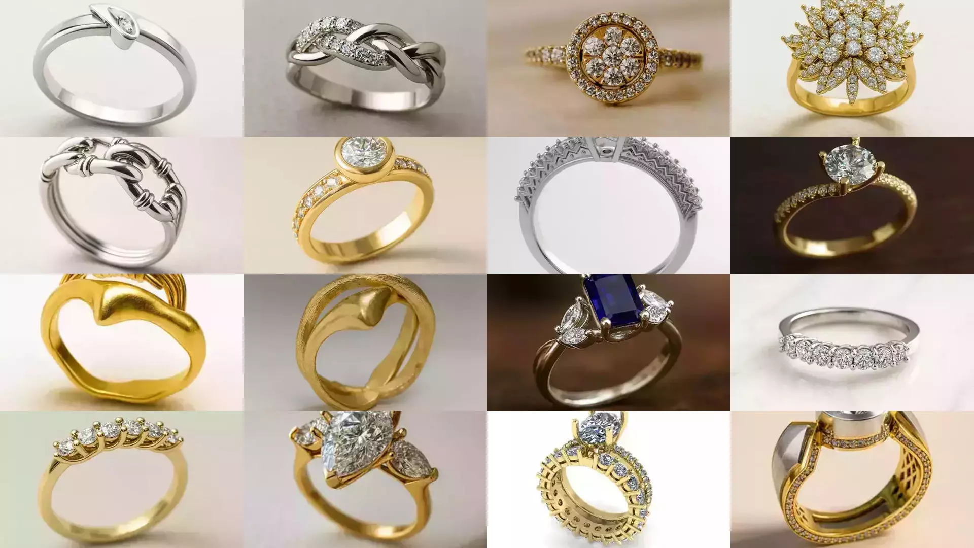 Solitaire engagement rings 3D Model Collection_25