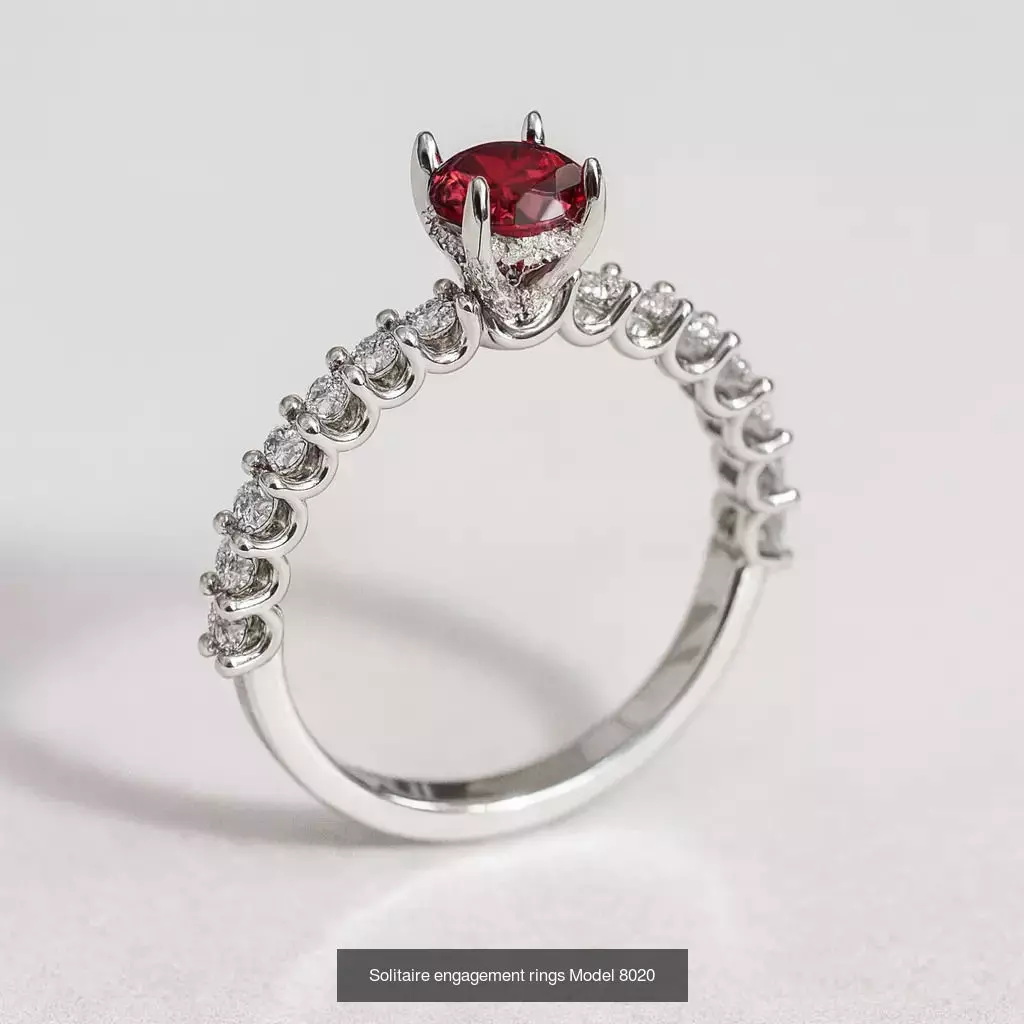 Solitaire engagement rings 3D Model Collection_137