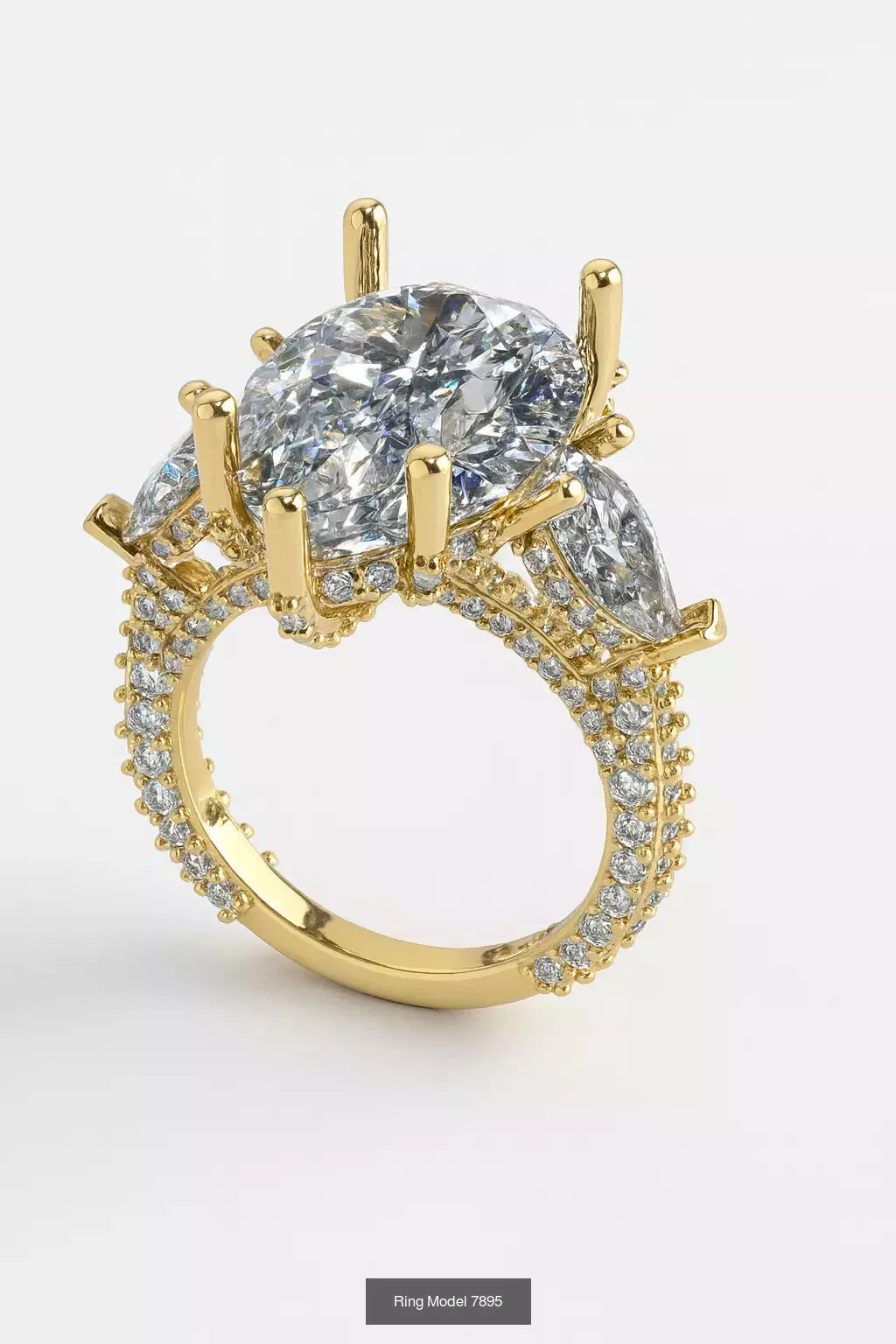 Solitaire engagement rings 3D Model Collection_100