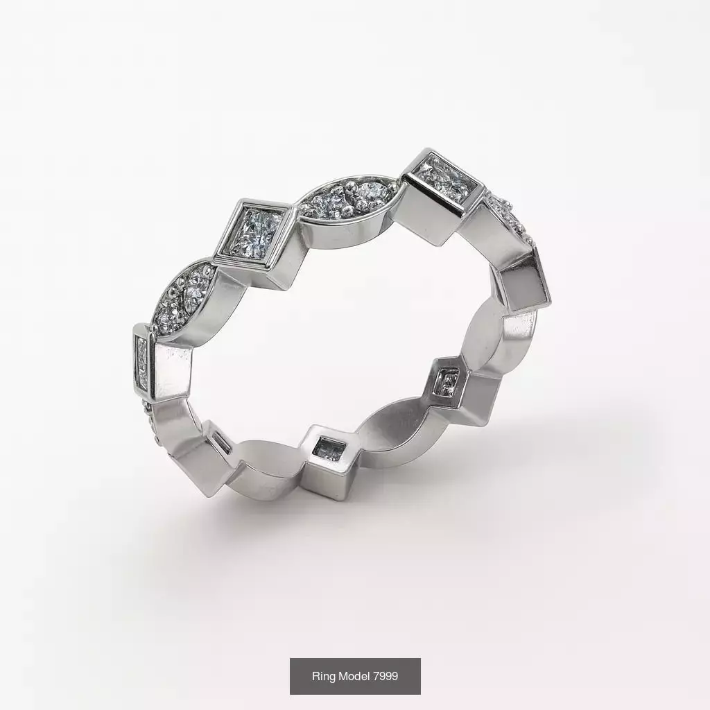 Solitaire engagement rings 3D Model Collection_149