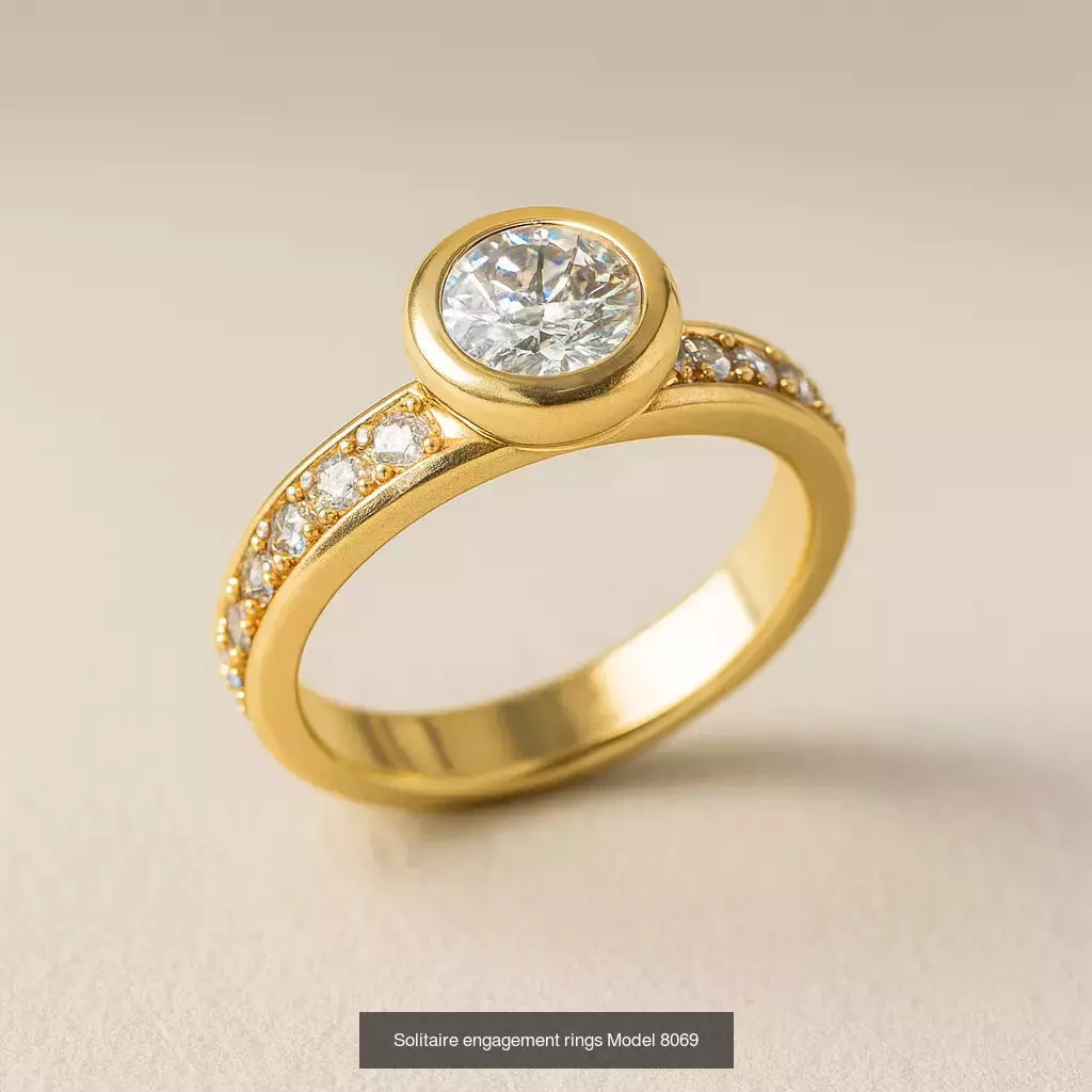 Solitaire engagement rings 3D Model Collection_161