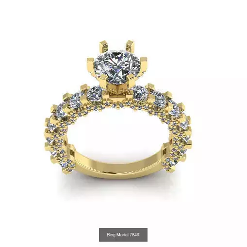 Solitaire engagement rings 3D Model Collection_34