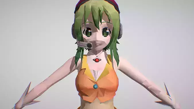Gumi - Megpoid The Music - Cute Anime Girl Character
