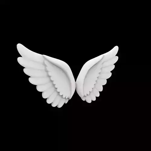 Simplified Angel Wings 3D Print Model