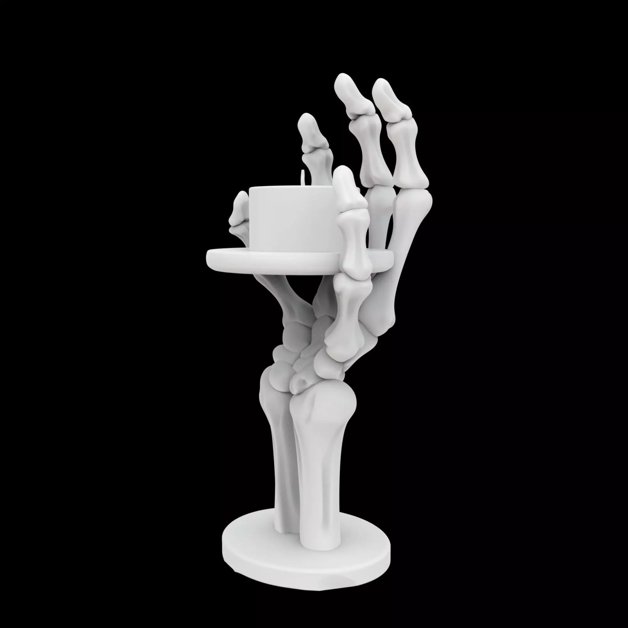 Skeletal Hand Candle Holder 3D Print Model 3D print model_1