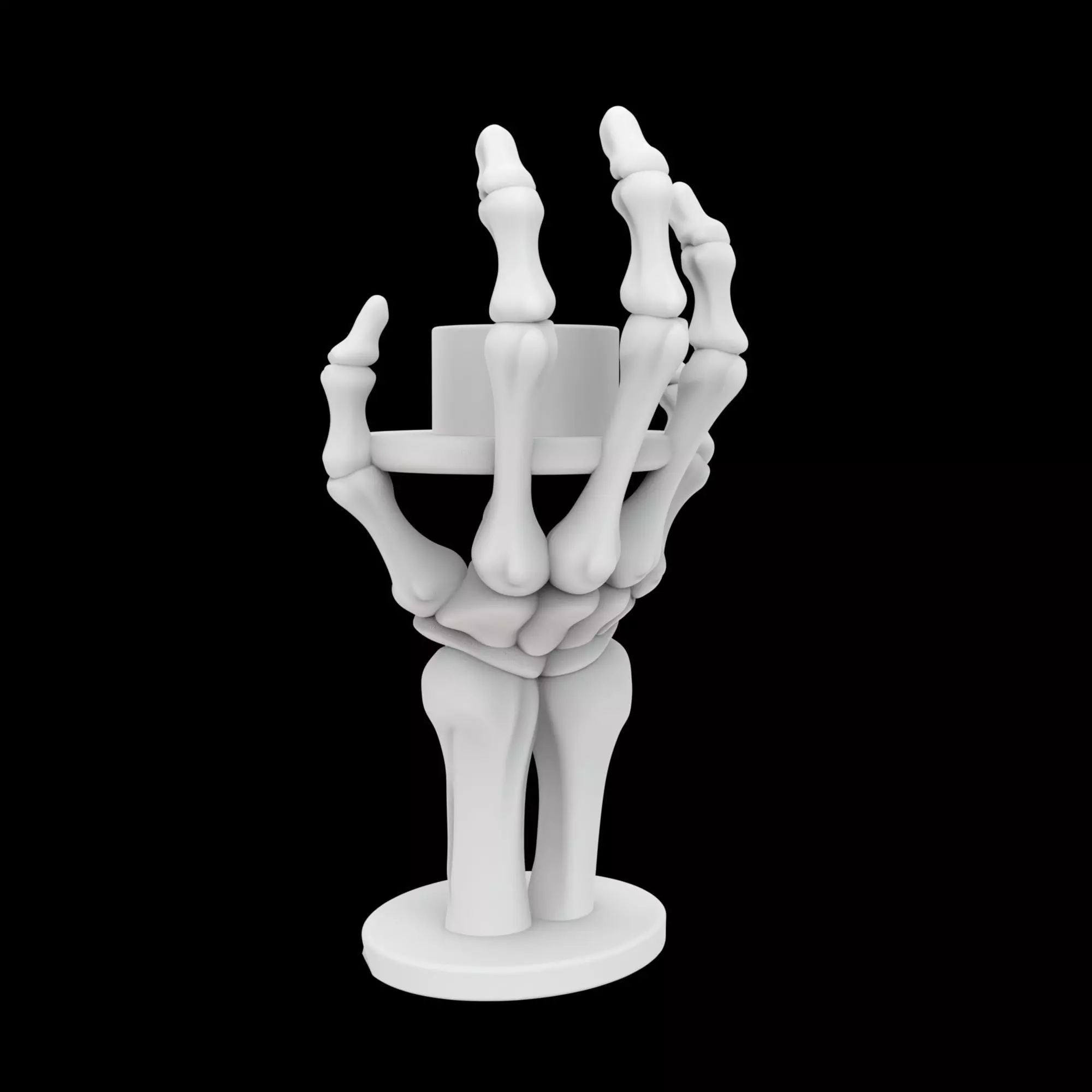 Skeletal Hand Candle Holder 3D Print Model 3D print model_2