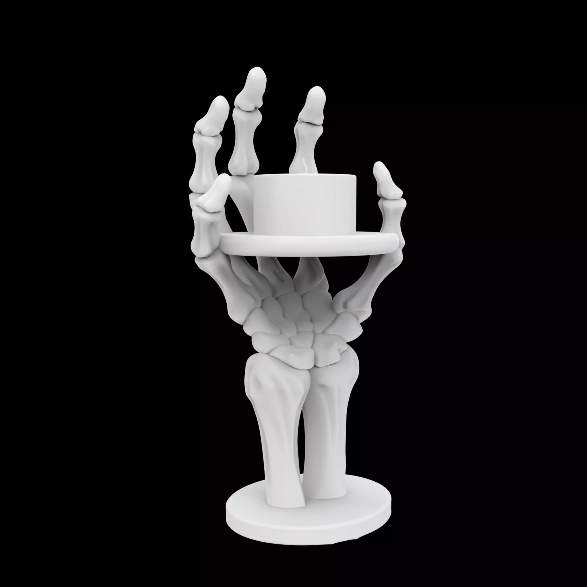 Skeletal Hand Candle Holder 3D Print Model 3D print model_4