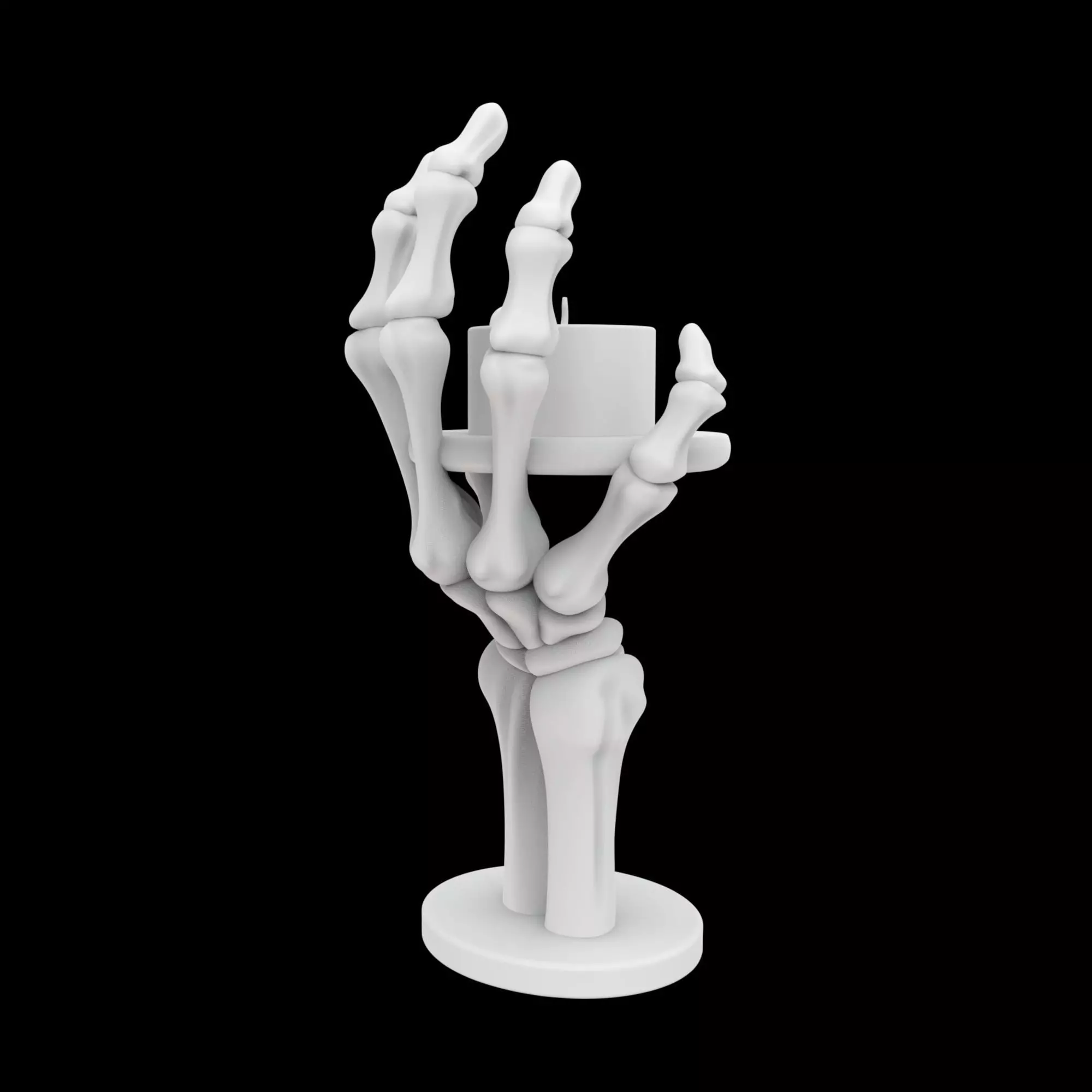 Skeletal Hand Candle Holder 3D Print Model 3D print model_3