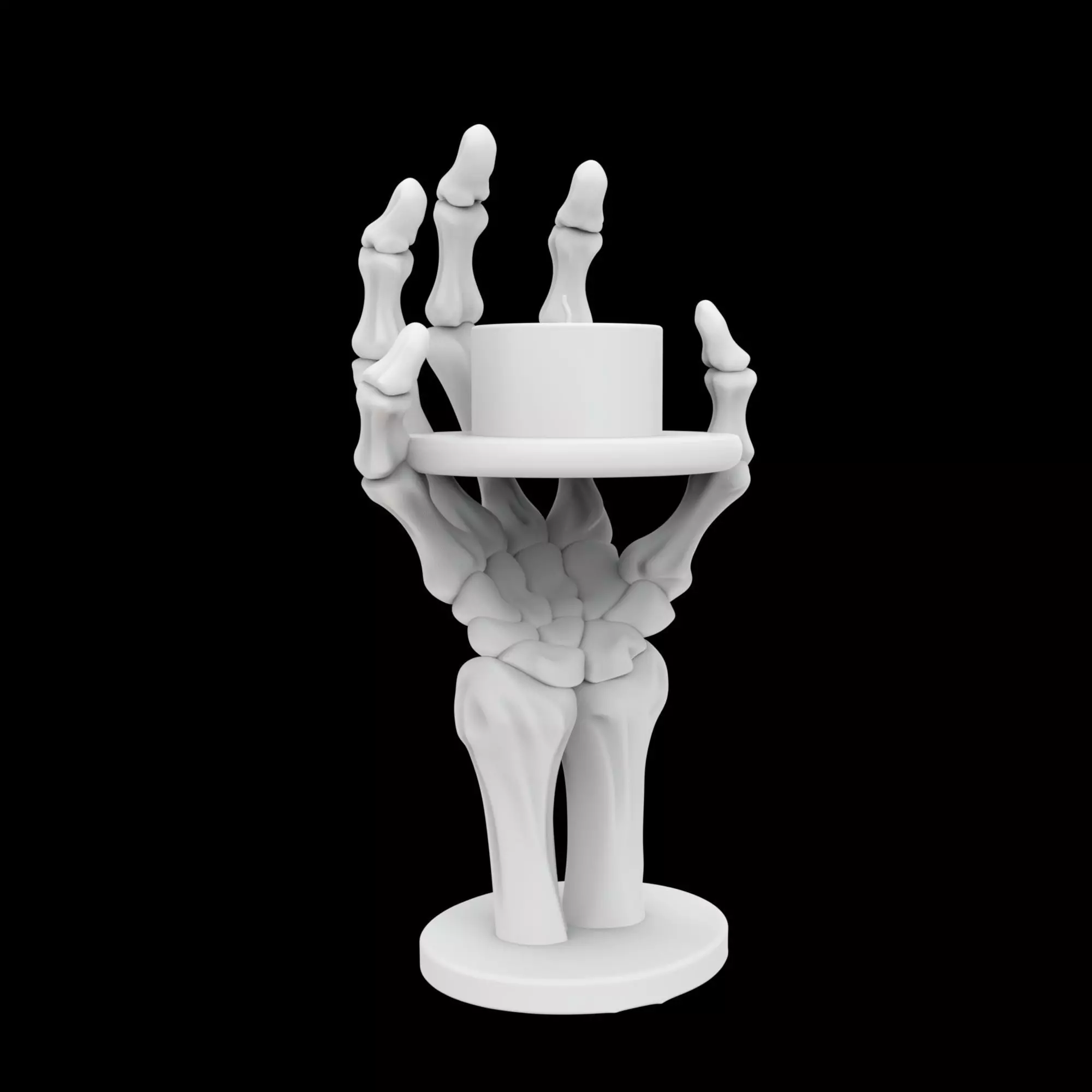Skeletal Hand Candle Holder 3D Print Model 3D print model_0