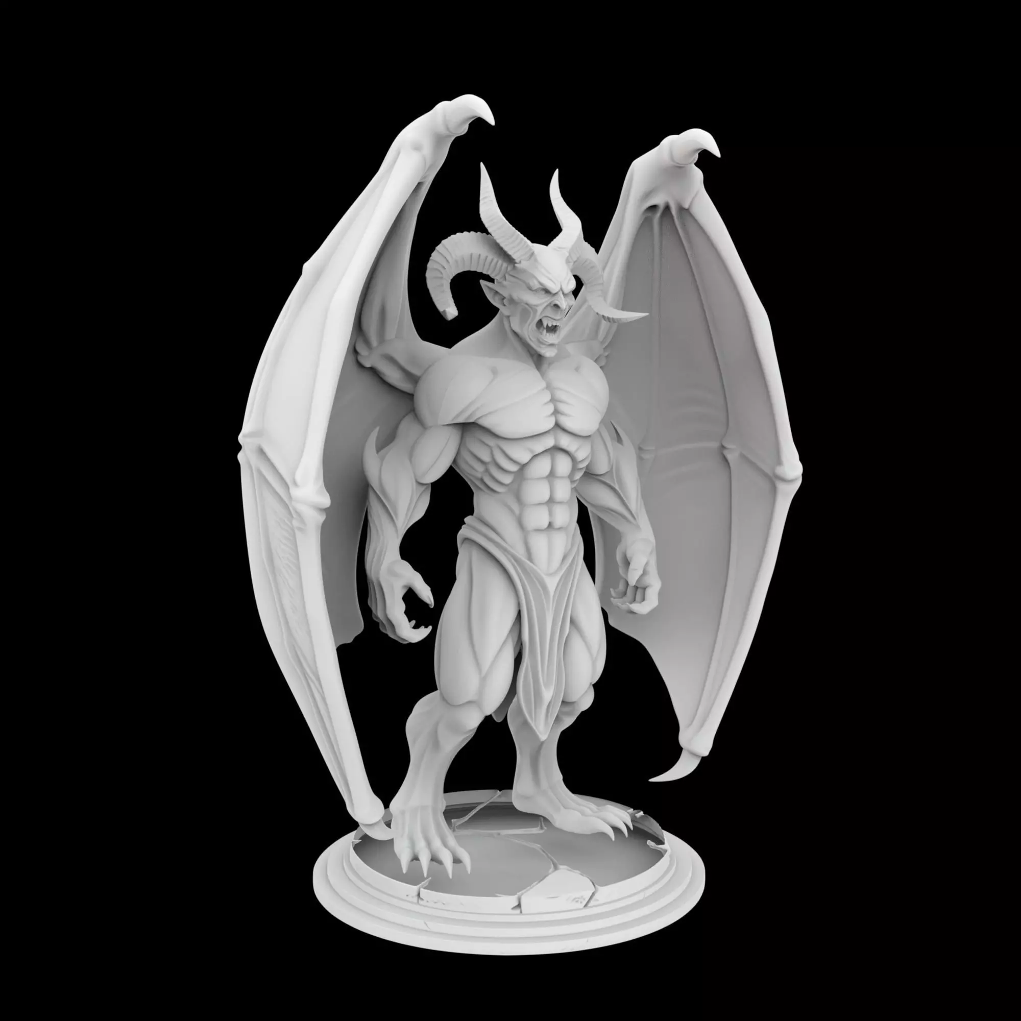 Demon Lord Statue 3D Print Model 3D print model