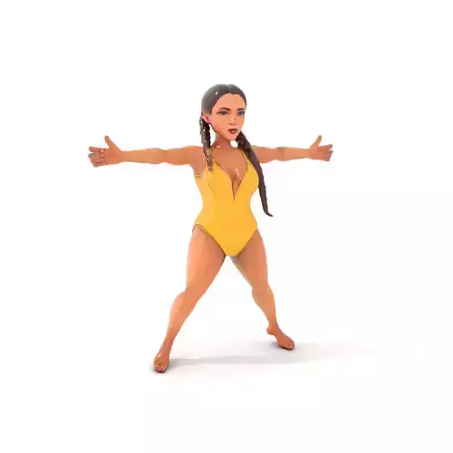 Shiny Gold Swimsuit Character model pack
