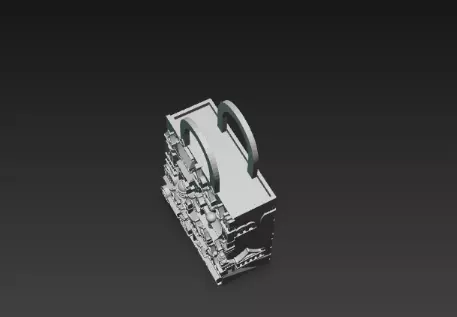 3D Urban Shopping Bag Tower Black Friday Concept 3D print model_11