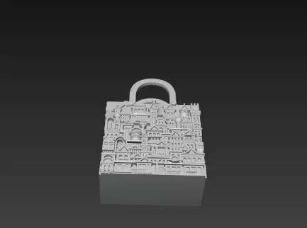 3D Urban Shopping Bag Tower Black Friday Concept 3D print model_4