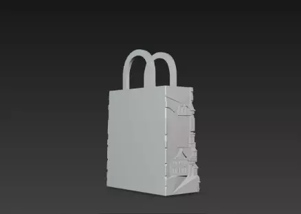 3D Urban Shopping Bag Tower Black Friday Concept 3D print model_10