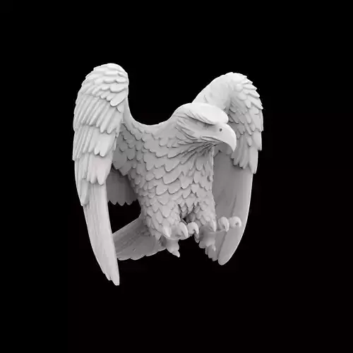 Eagle Majestic Bird Sculpture 3D Print Model