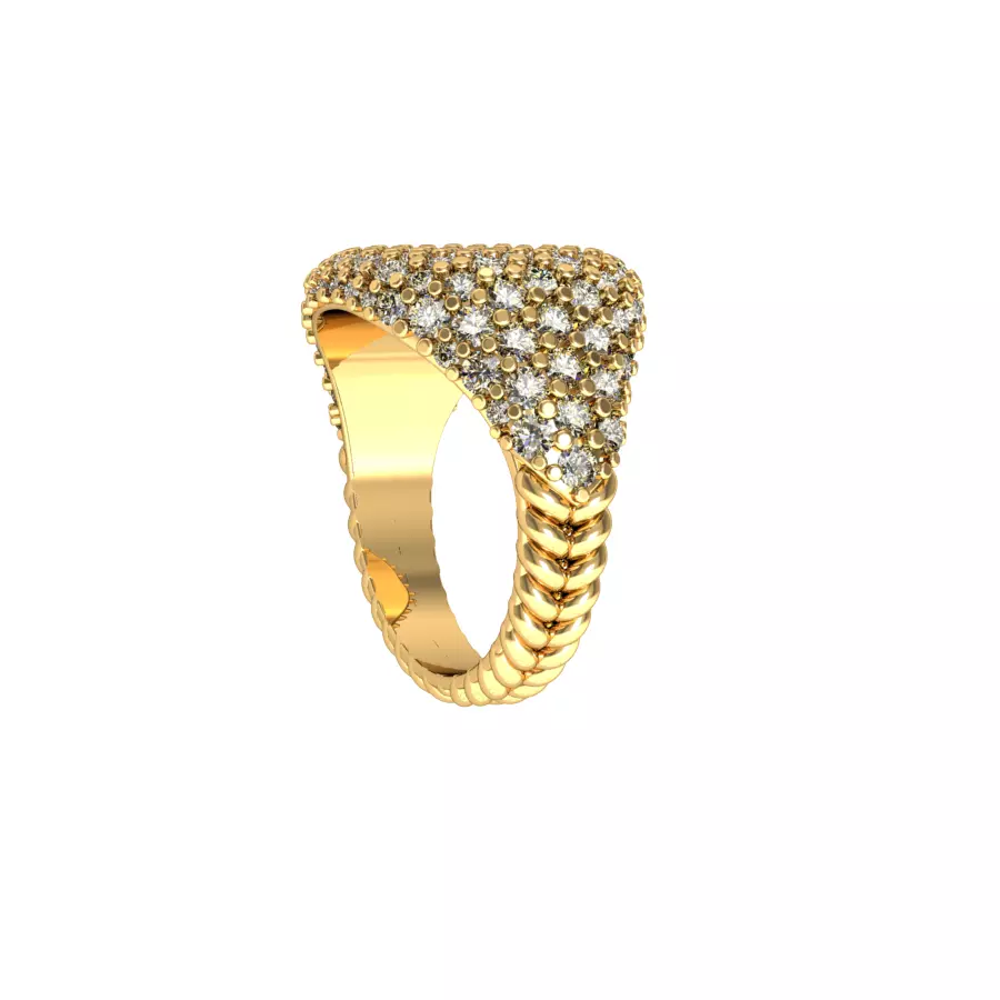 pave ring 3D print model_1