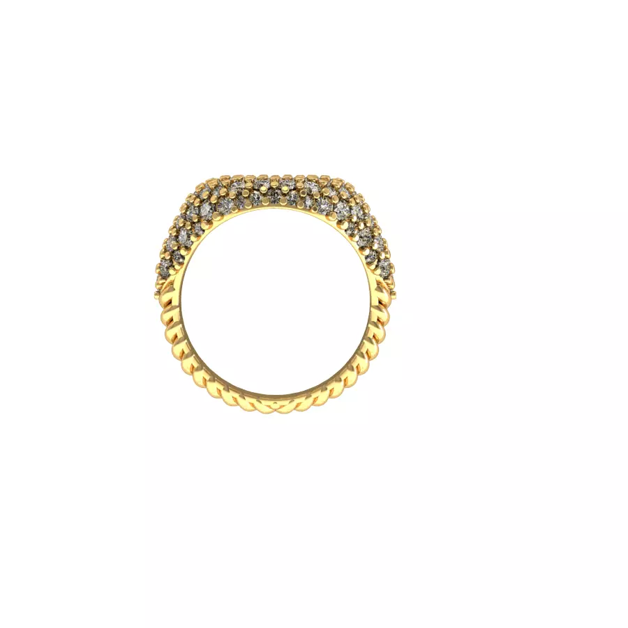 pave ring 3D print model_2