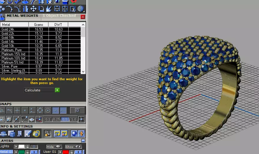 pave ring 3D print model_5