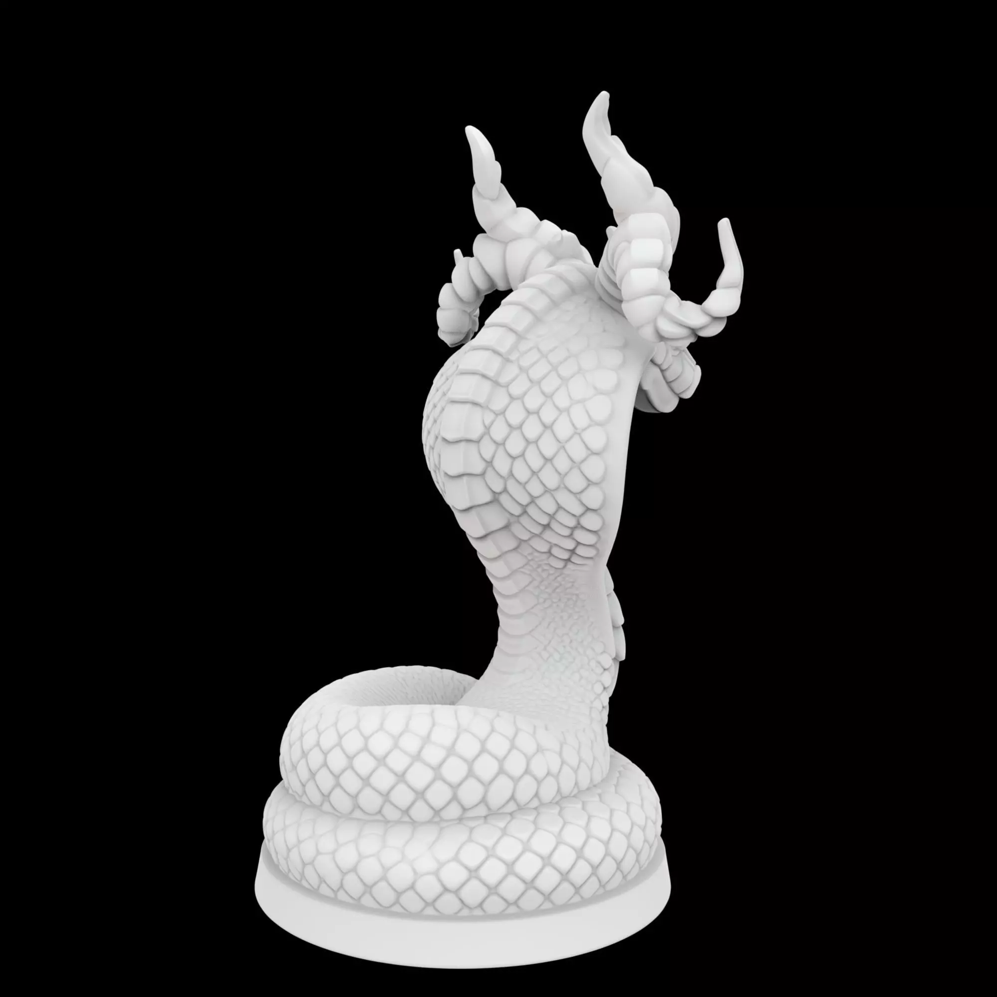 Extended Cobra Mythic Statue 3D Print Model 3D print model_3