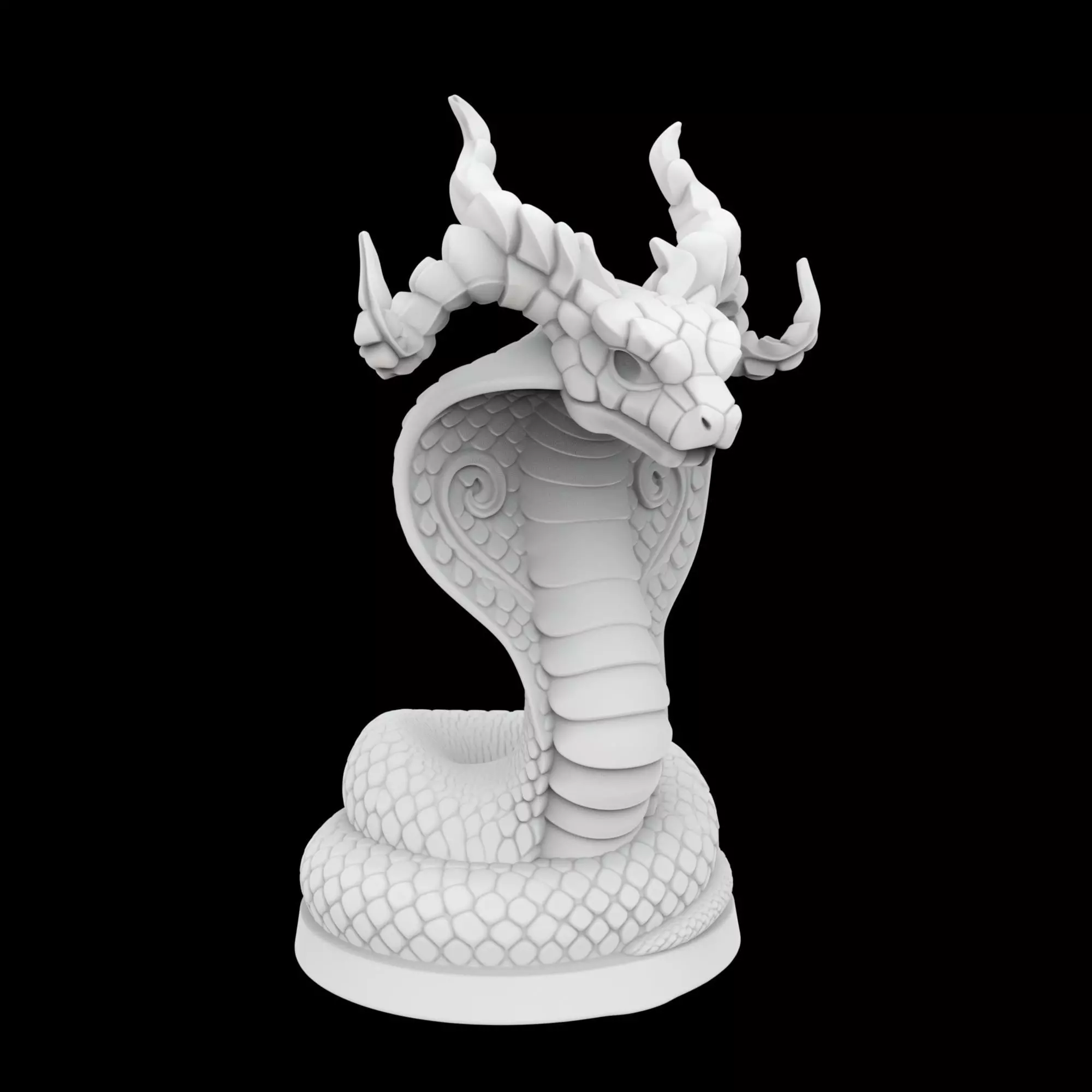 Extended Cobra Mythic Statue 3D Print Model 3D print model_4