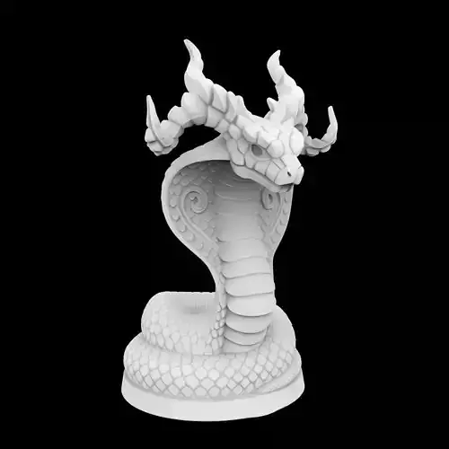 Extended Cobra Mythic Statue 3D Print Model
