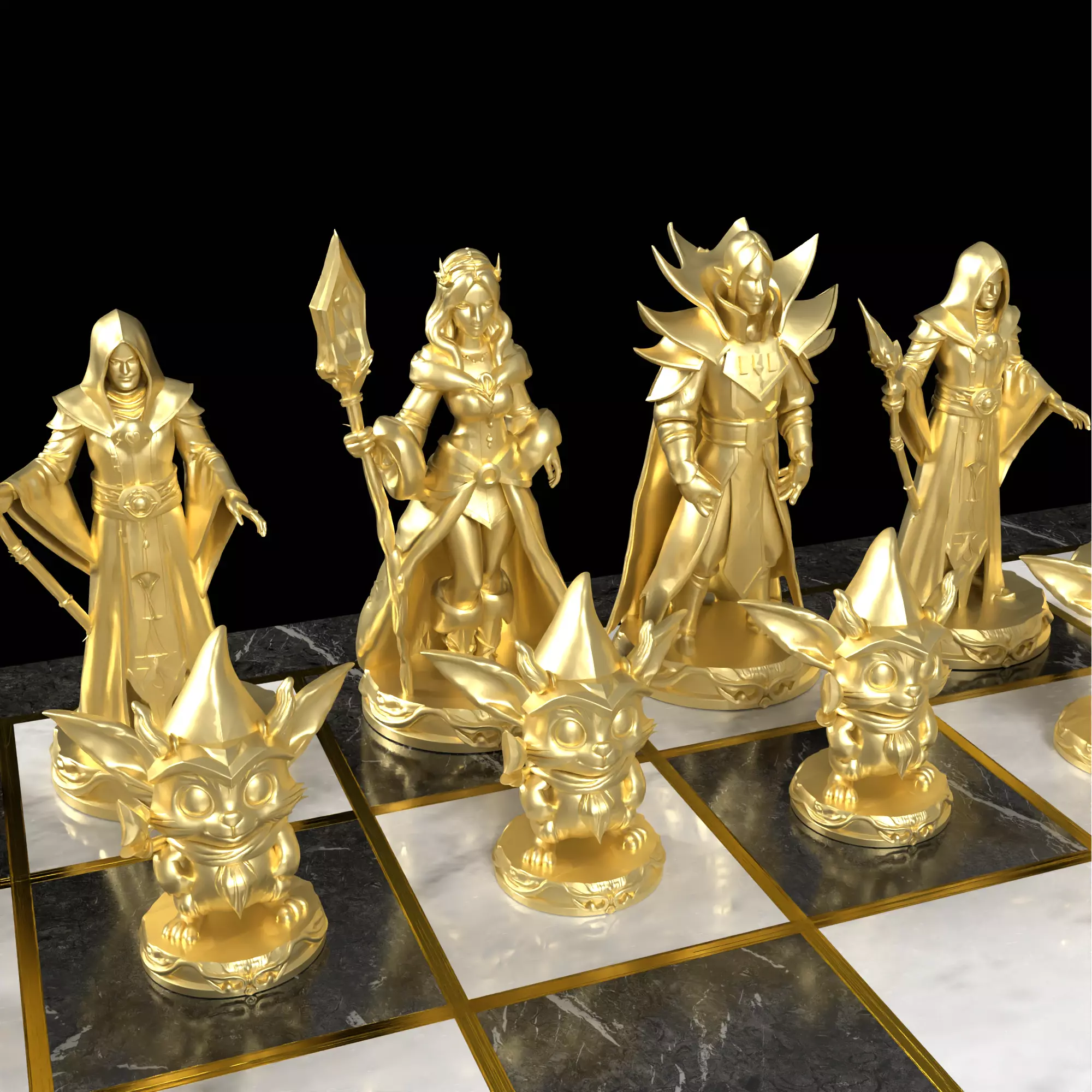 Dota Legends Chess Set Radiant Versus Dire 3D print model_26