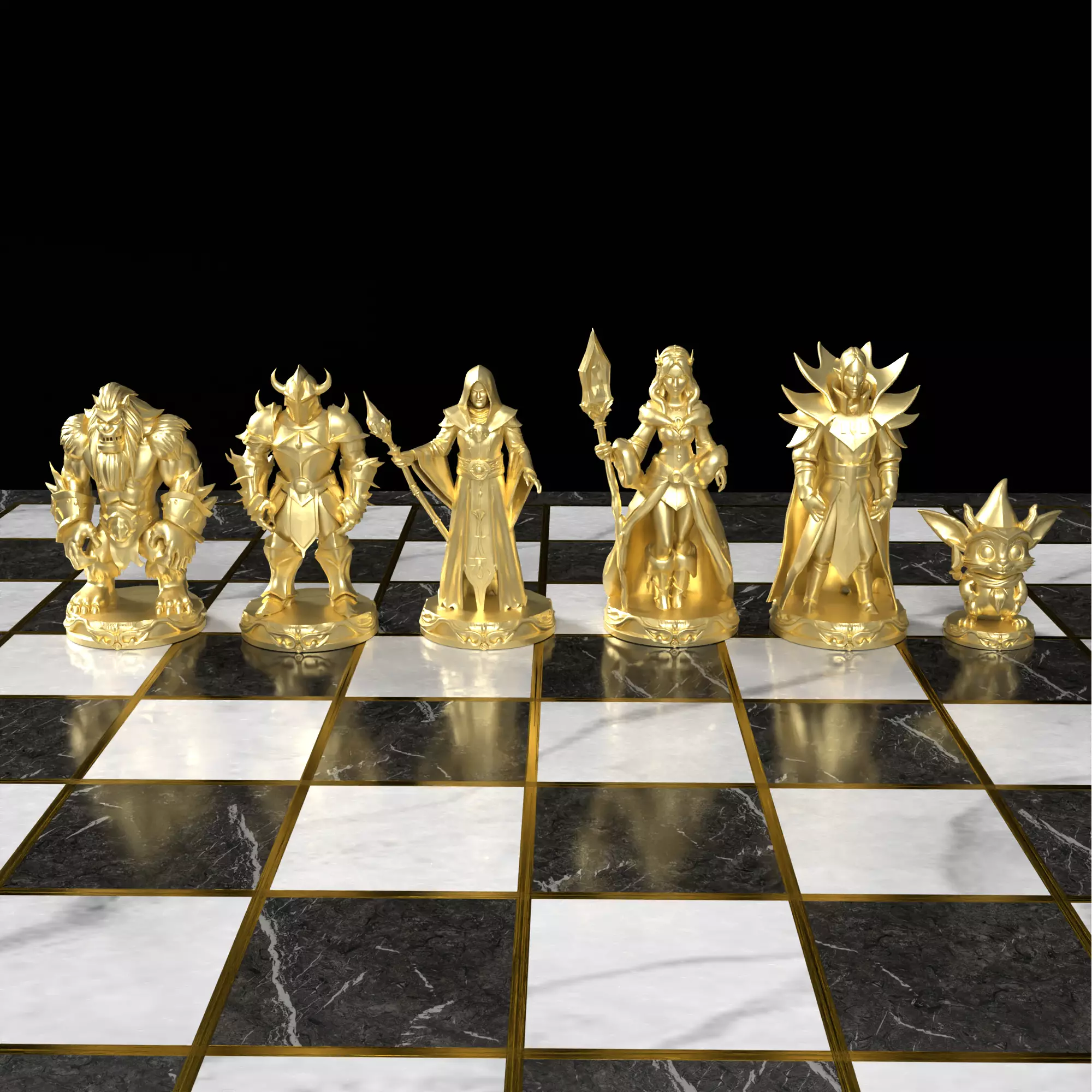 Dota Legends Chess Set Radiant Versus Dire 3D print model_34