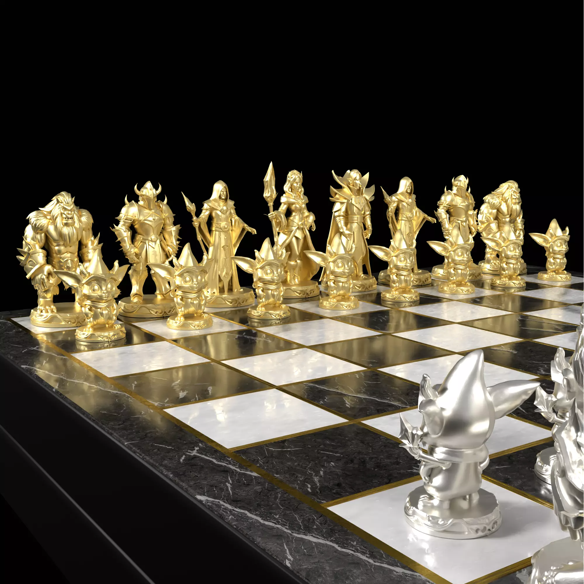 Dota Legends Chess Set Radiant Versus Dire 3D print model_3