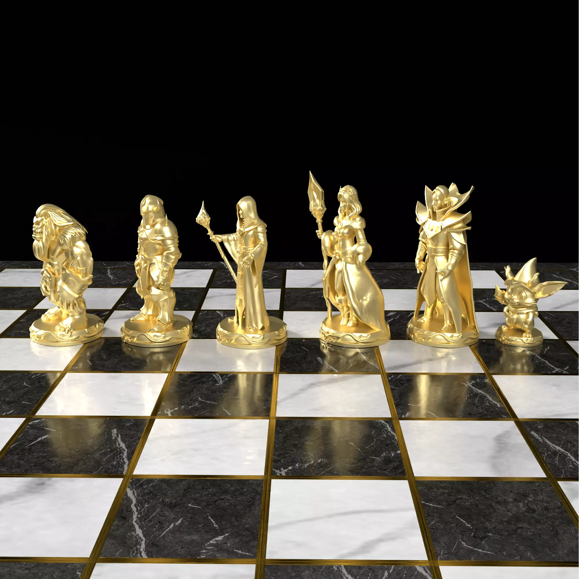 Dota Legends Chess Set Radiant Versus Dire 3D print model_10