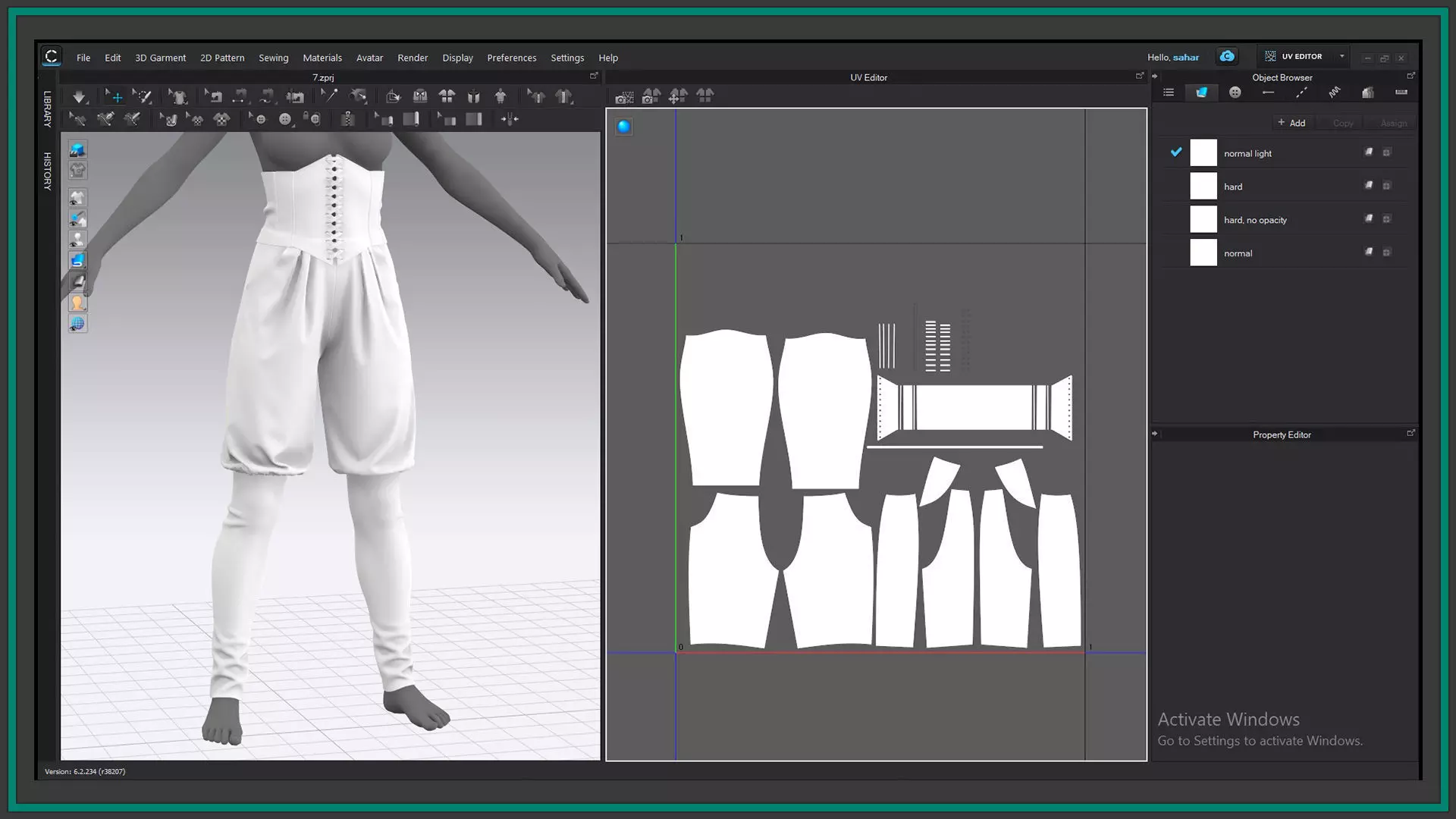 8 female pirate pants 3D model_10