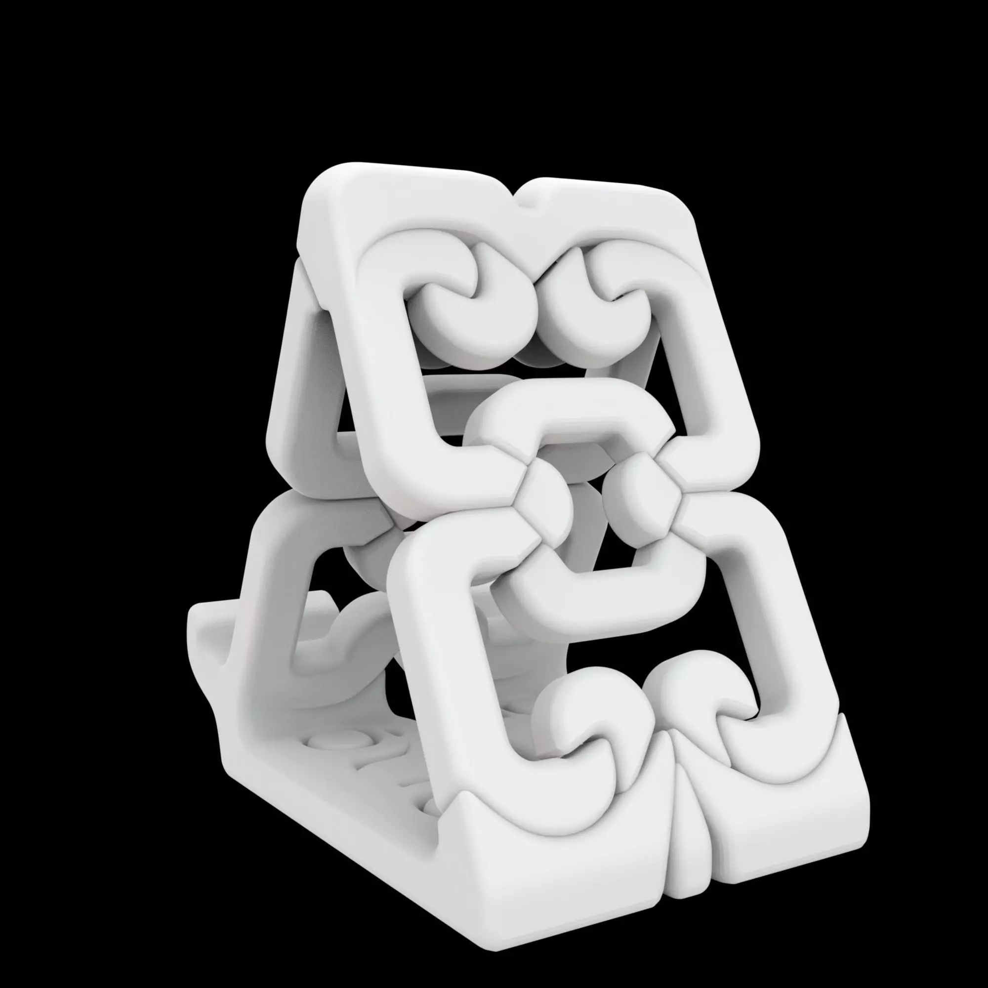 Puzzle Link Phone Stand 3D Print Model 3D print model_2