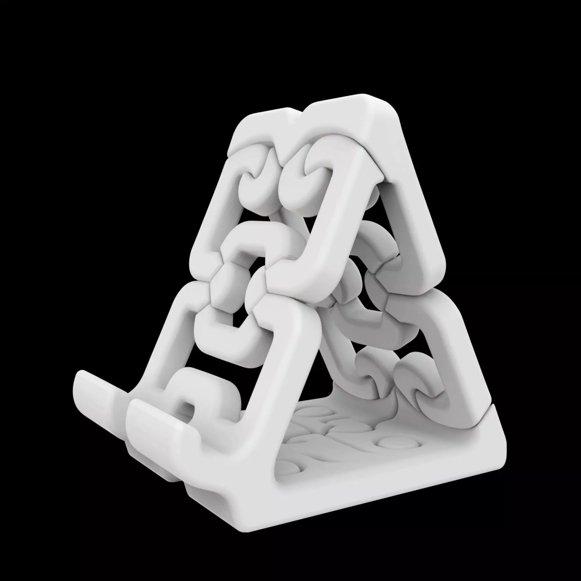Puzzle Link Phone Stand 3D Print Model 3D print model_1