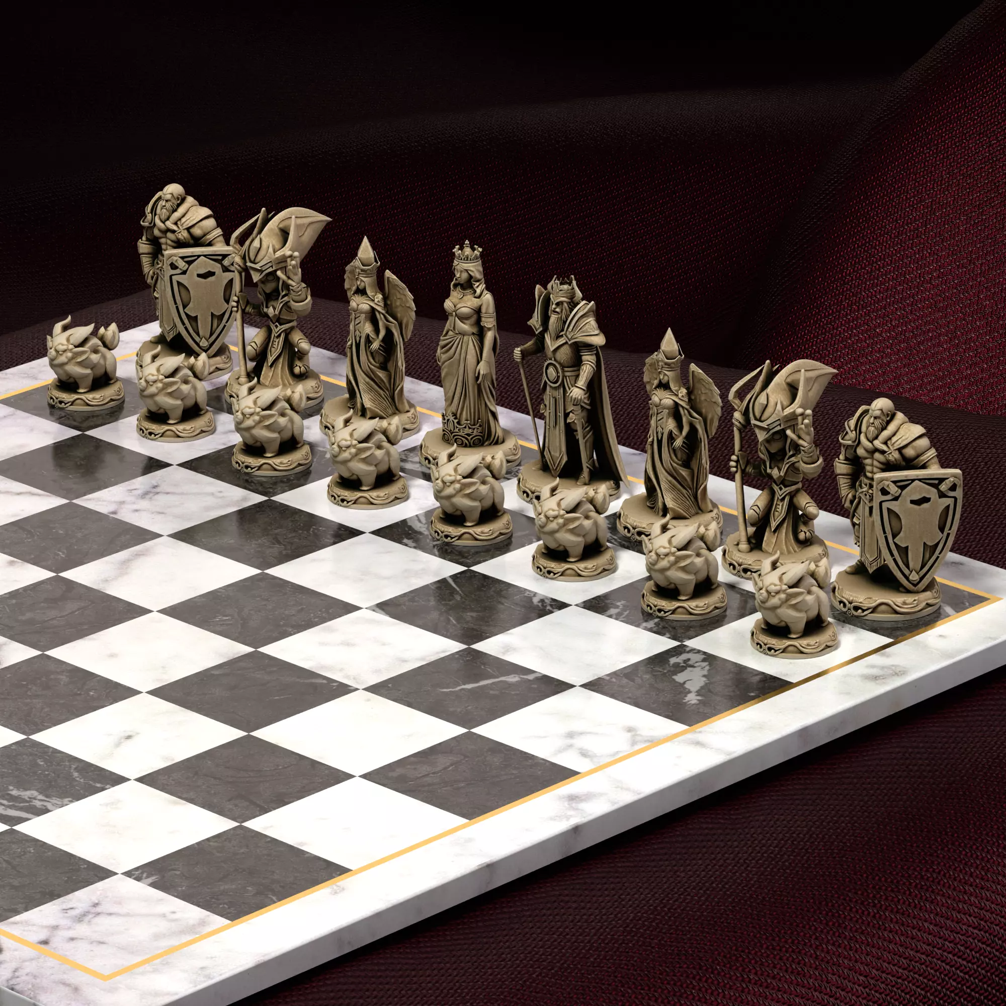 League of Legends Chess Set Champions Minions 3D print model_12