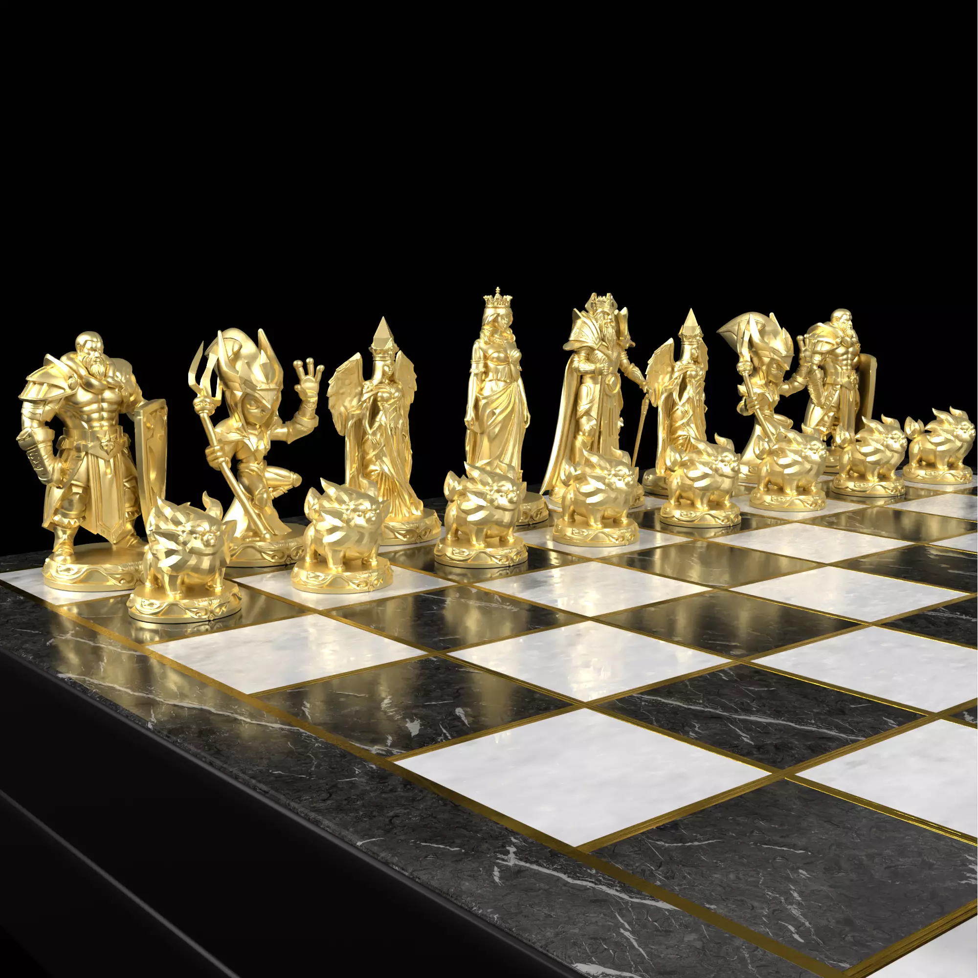 League of Legends Chess Set Champions Minions 3D print model_24