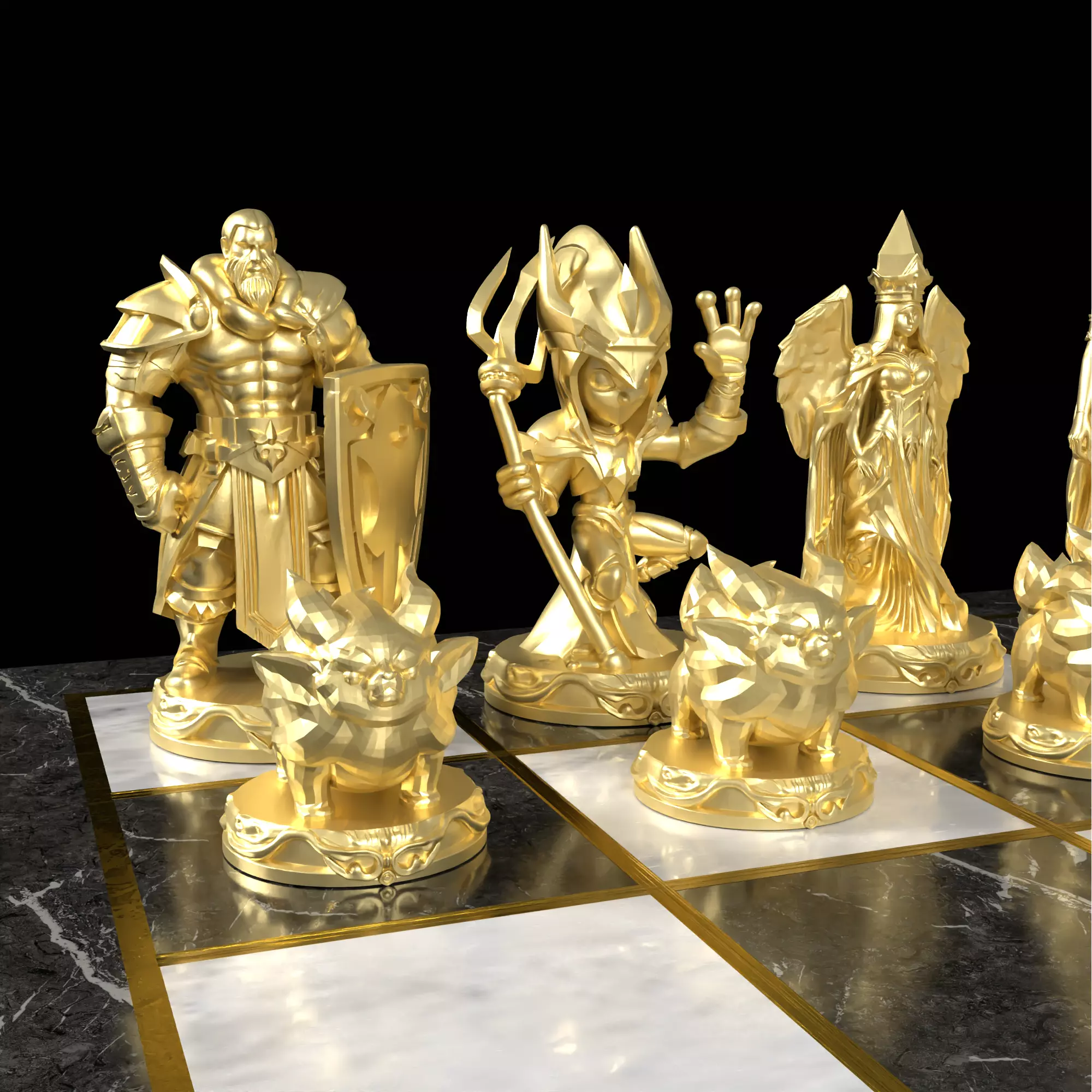 League of Legends Chess Set Champions Minions 3D print model_26