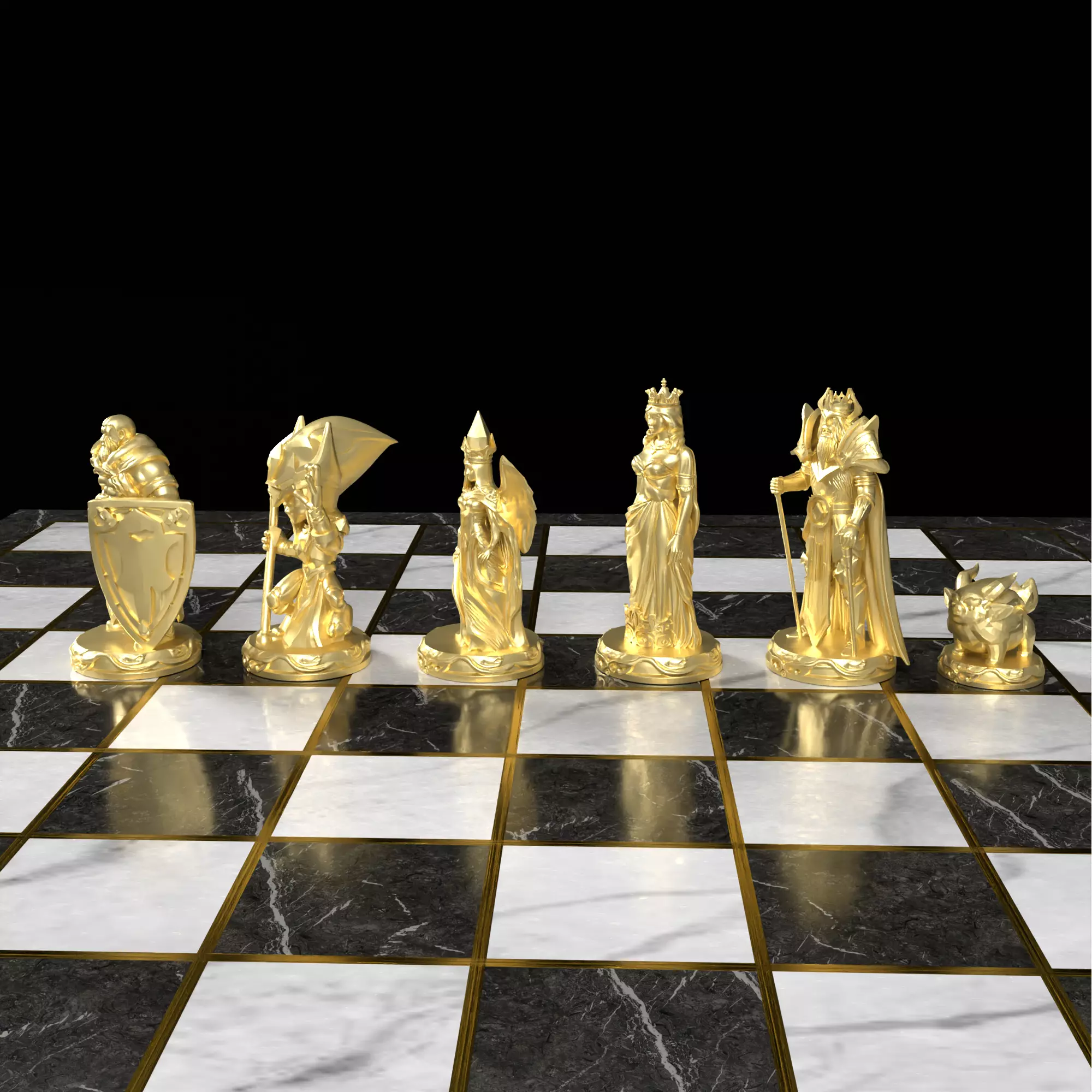League of Legends Chess Set Champions Minions 3D print model_16