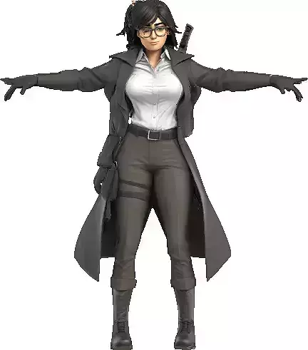 Ten Anime Woman Twelve Directional Sprite Sheet