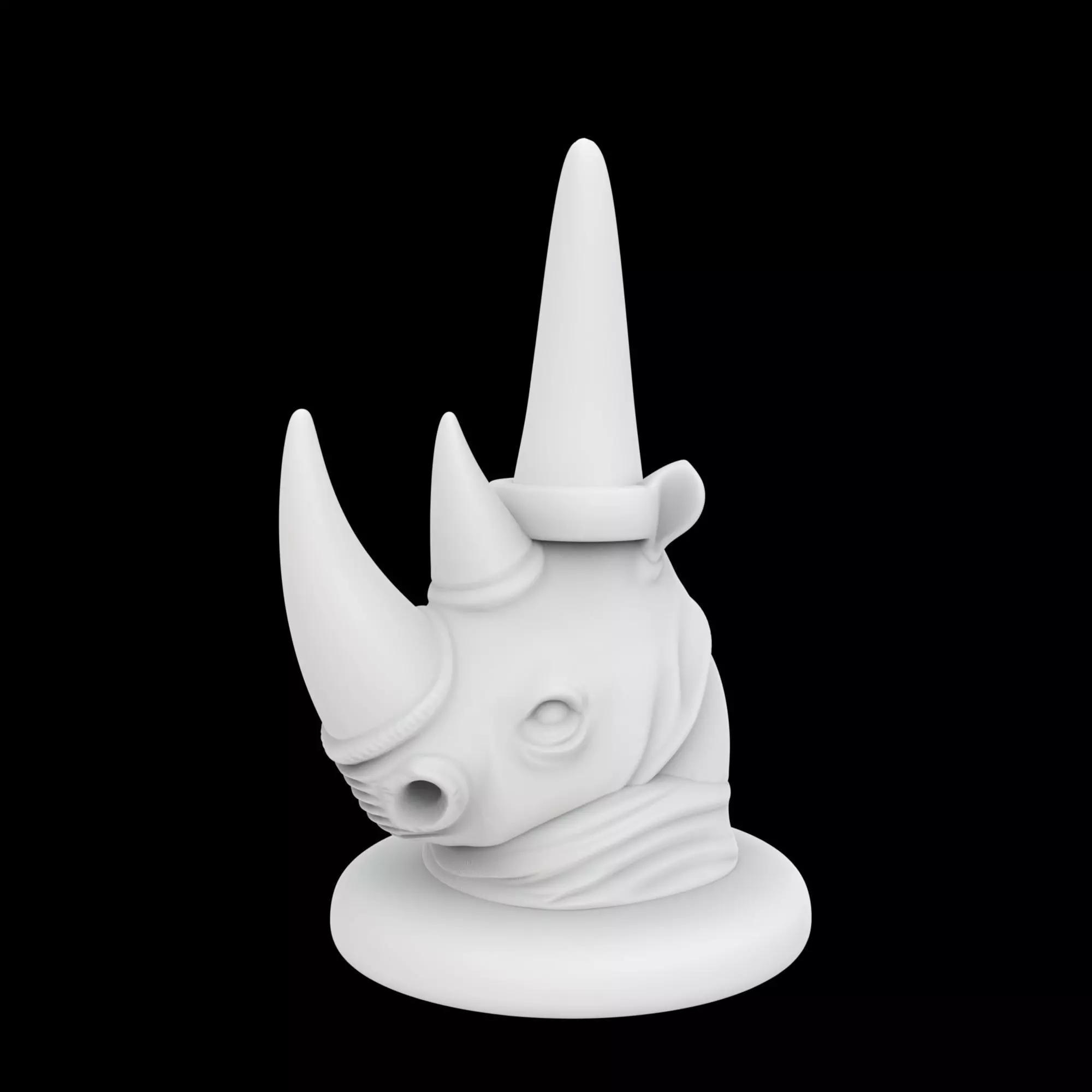 Rhino Ring Holder 3D Print Model 3D print model_1