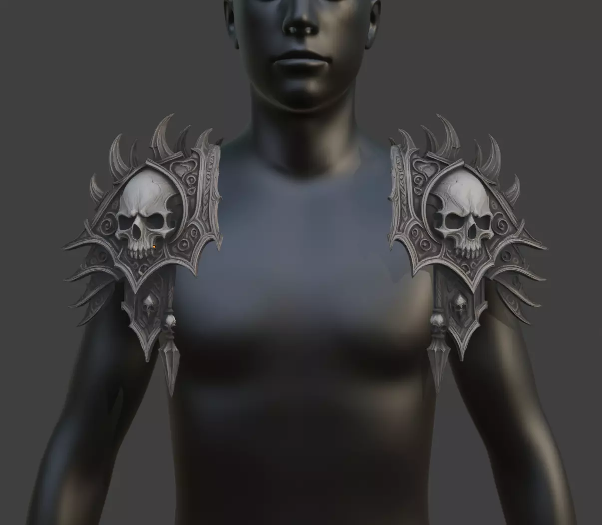 NECROMANCER SHOULDER PLATES 3D print model_0
