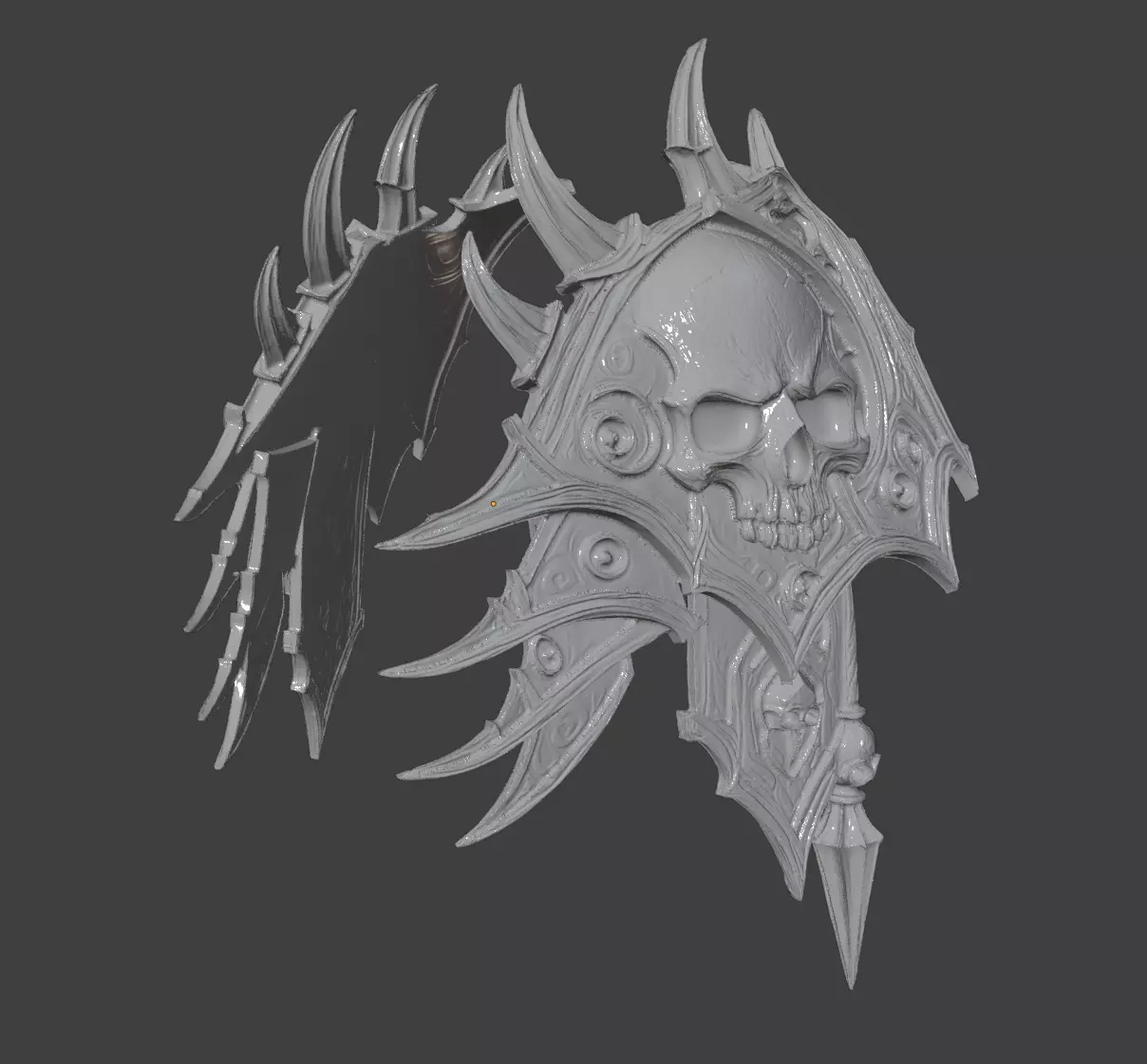 NECROMANCER SHOULDER PLATES 3D print model_3