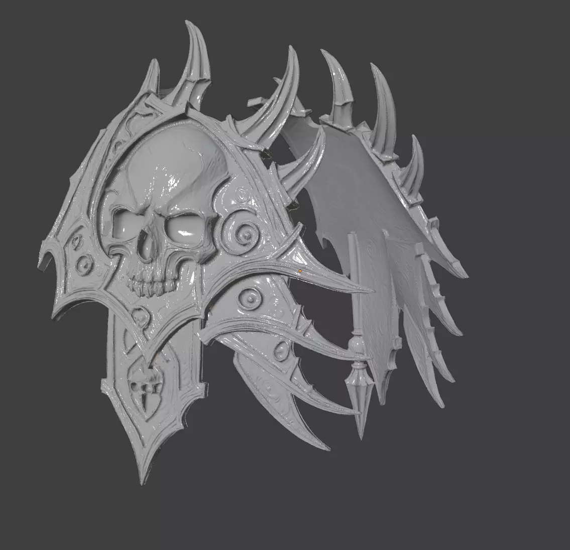 NECROMANCER SHOULDER PLATES 3D print model_6