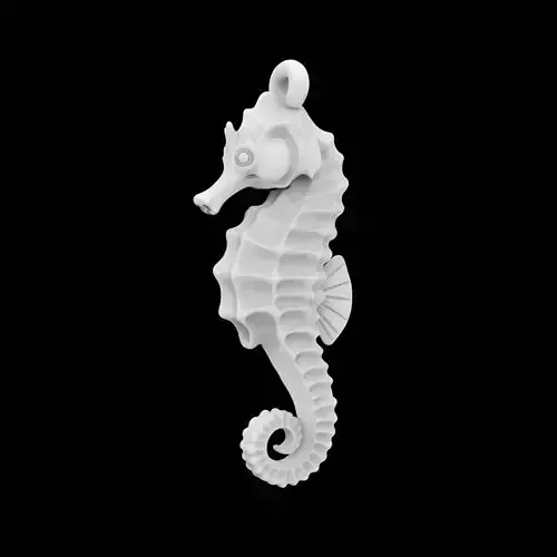 Seahorse Pendant Sculpture 3D Print Model