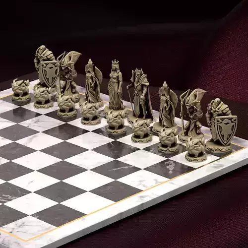 League of Legends Themed Chess Set Champions Arena